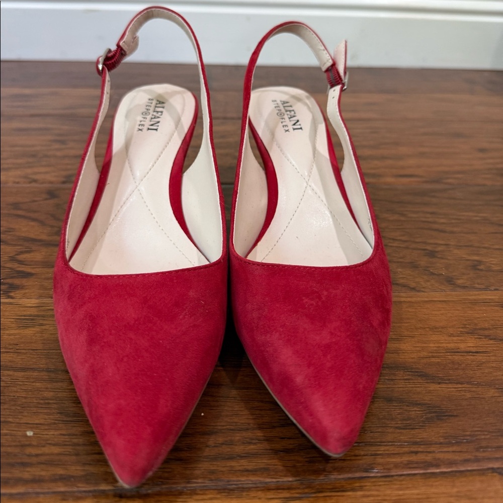 Red sling back
